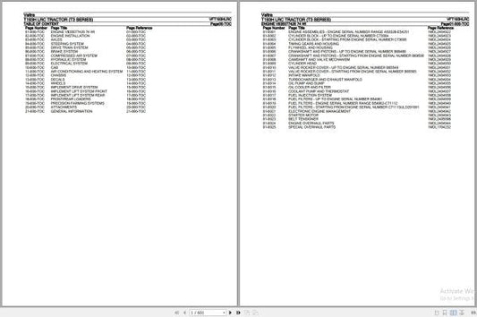 Valtra Tractor T3 Series T193H LRC Parts Catalog Manual VFT193HLRC