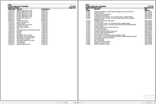 Valtra T4 Series T174EH Parts Catalog Manual VFT174EH PDF