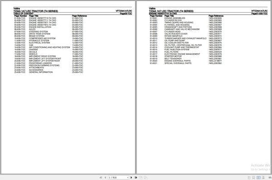 Valtra T4 Series T214V Parts Catalog Manual – VFT214V