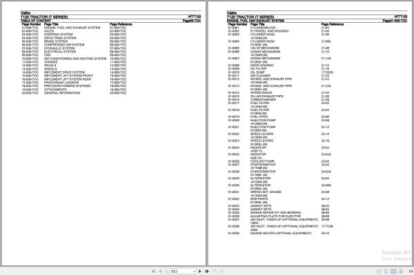 VALTRA TRACTOR T SERIES T120 PARTS CATALOG MANUAL VFTT120 – Complete Parts Guide