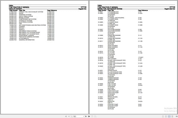 VALTRA T190 Tractor Parts Catalog Manual | T Series VFTT190