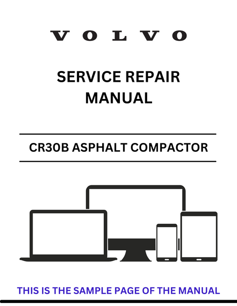 VOLVO CR30B ASPHALT COMPACTOR (COA) SERVICE REPAIR