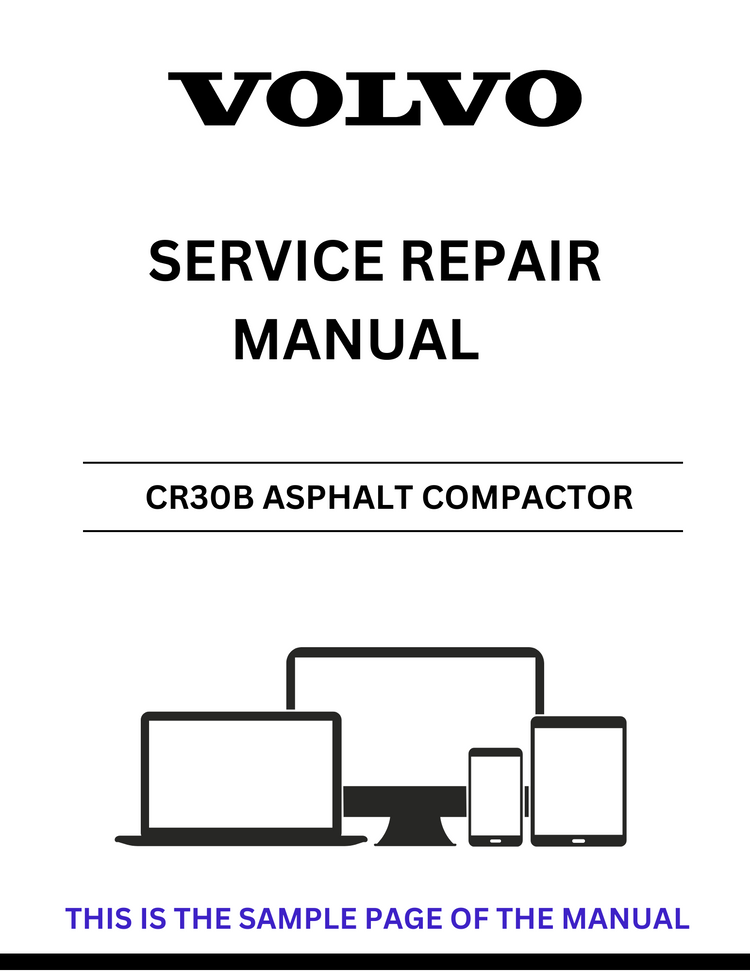 VOLVO CR35B ASPHALT COMPACTOR SERVICE REPAIR MANUAL - PDF FILE