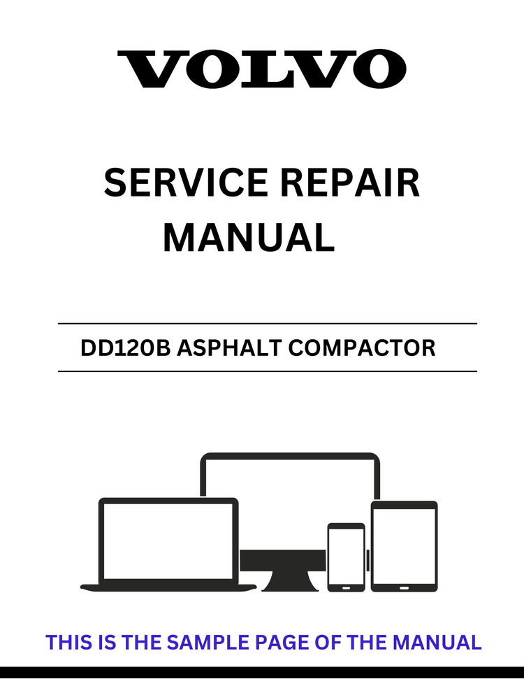 VOLVO DD120B ASPHALT COMPACTOR SERVICE REPAIR MANUAL - PDF FILE