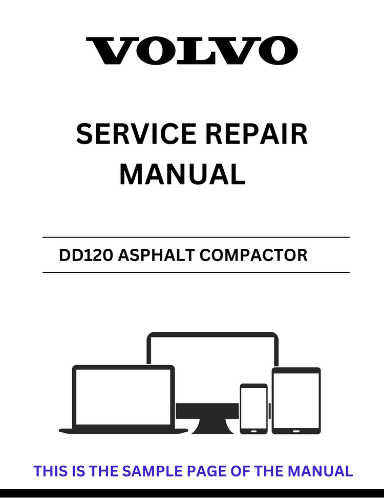 VOLVO DD120 ASPHALT COMPACTOR SERVICE REPAIR MANUAL - PDF FILE