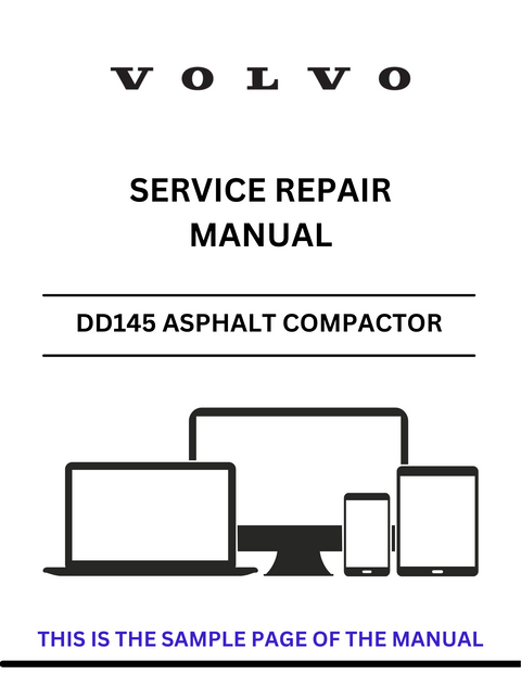 VOLVO DD145 ASPHALT COMPACTOR (COA) SERVICE REPAIR