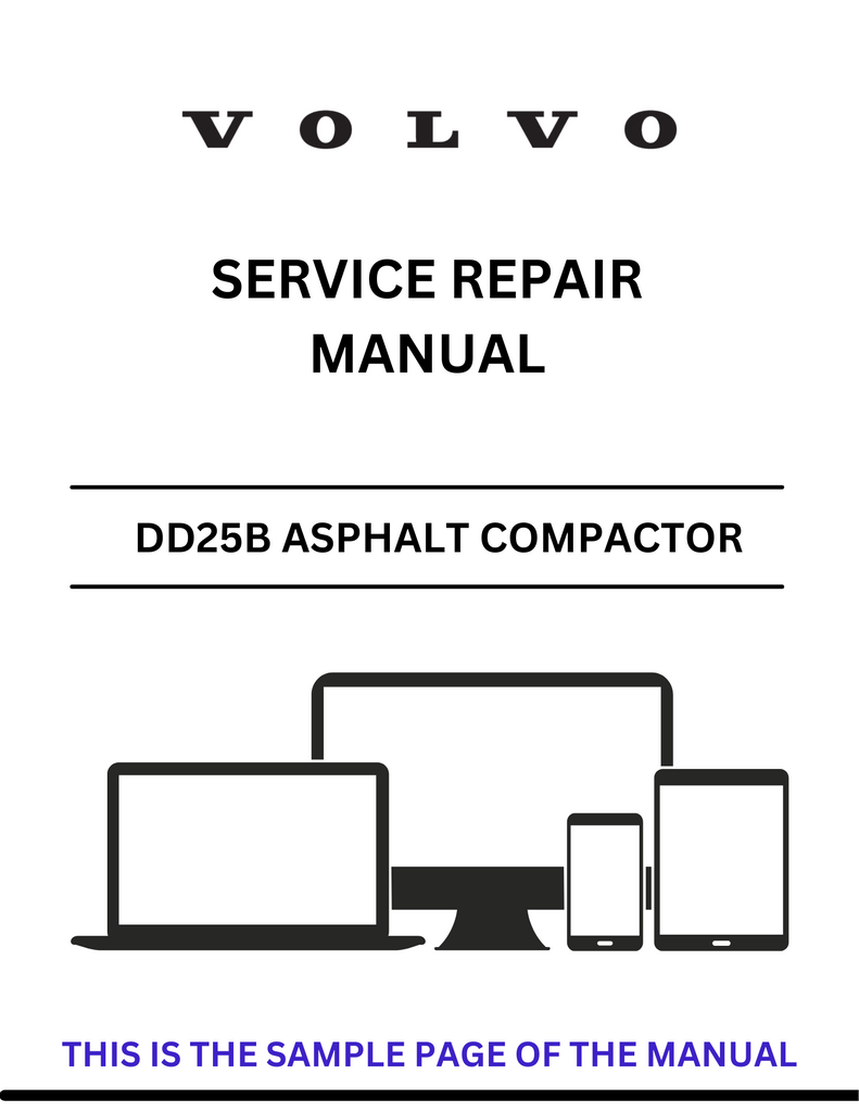 VOLVO DD25B PID.12794529 ASPHALT COMPACTOR (COA) SERVICE REPAIR