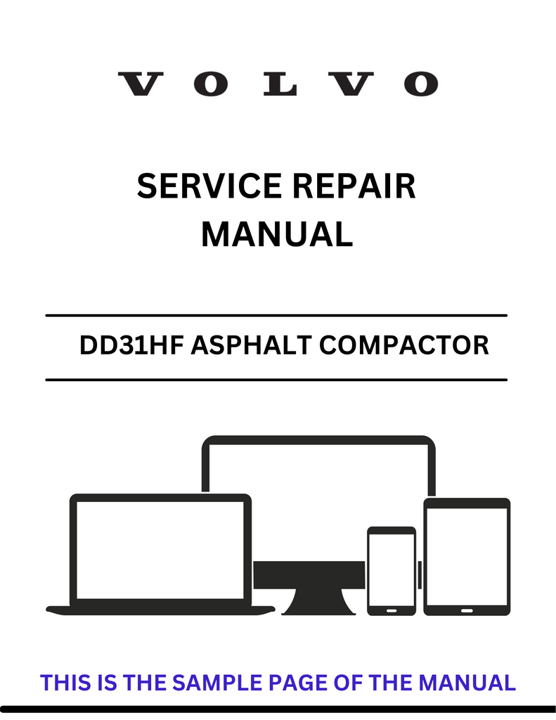VOLVO DD31HF ASPHALT COMPACTOR (COA) SERVICE REPAIR