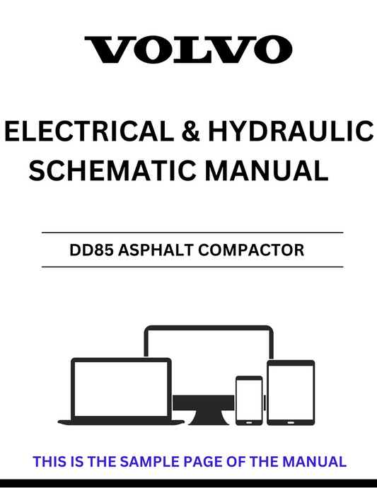 VOLVO DD85 ASPHALT COMPACTOR ELECTRICAL AND HYDRAULIC SCHEMATIC 80754427