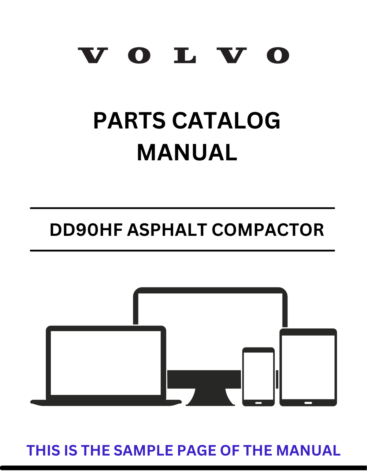 VOLVO DD90HF ASPHALT COMPACTOR (COA ) PARTS CATALOG MANUAL (PDF FILE)
