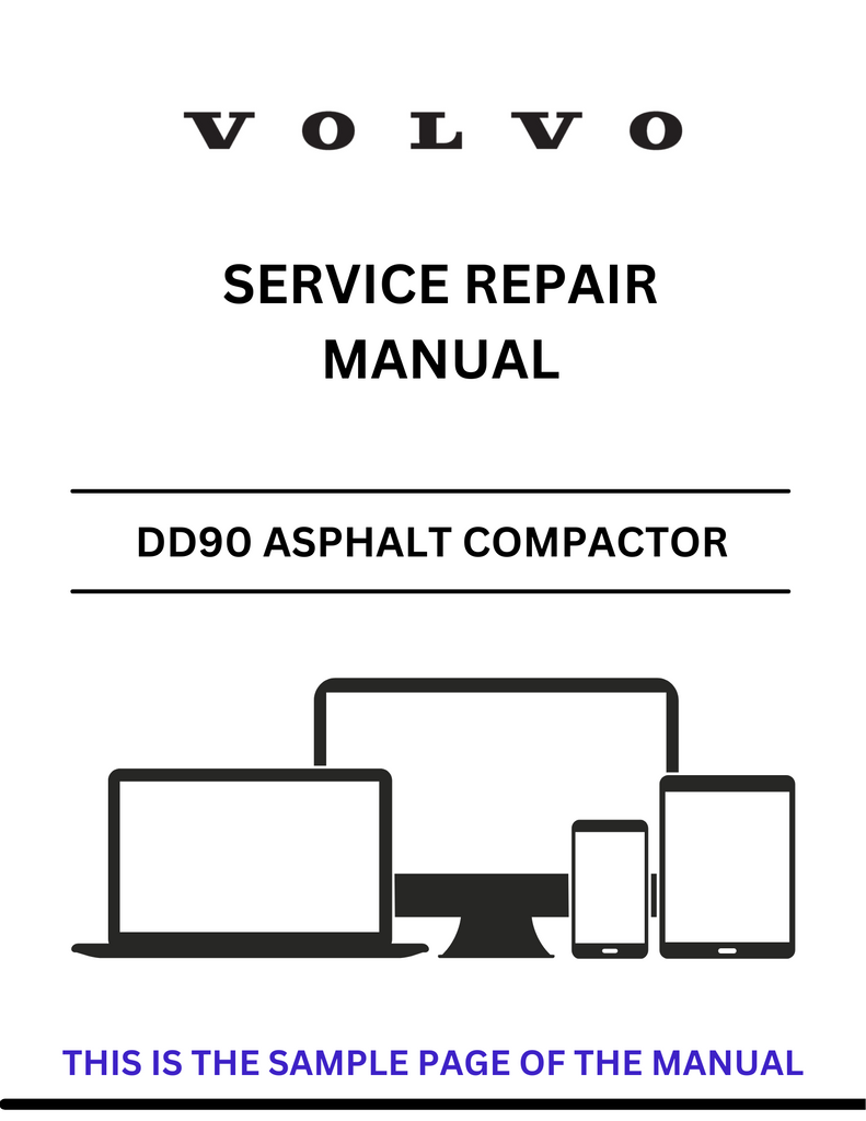 VOLVO DD90 ASPHALT COMPACTOR (COA ) SERVICE REPAIR