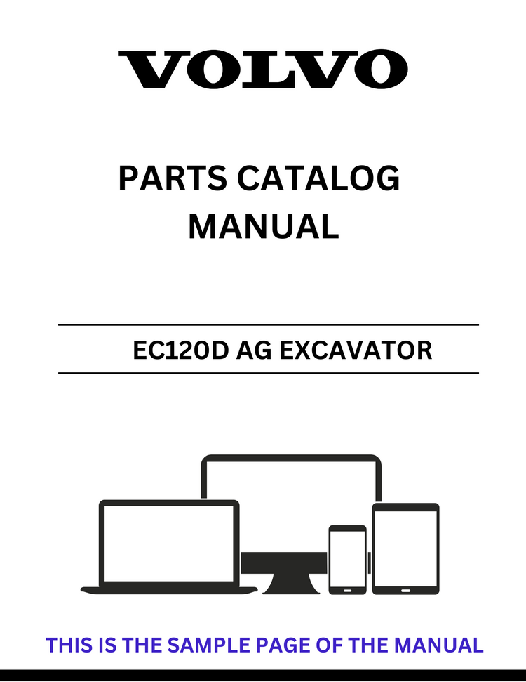 VOLVO EC120D AG EXCAVATOR PARTS CATALOG MANUAL - PDF FILE