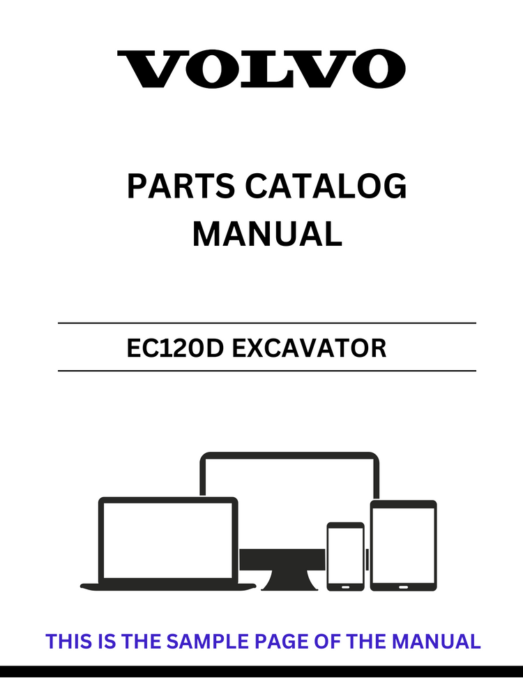 VOLVO EC120D EXCAVATOR PARTS CATALOG MANUAL - PDF FILE