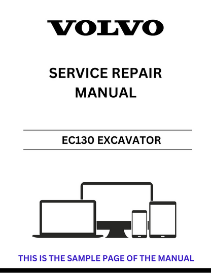 VOLVO EC130 EXCAVATOR SERVICE REPAIR MANUAL - PDF FILE