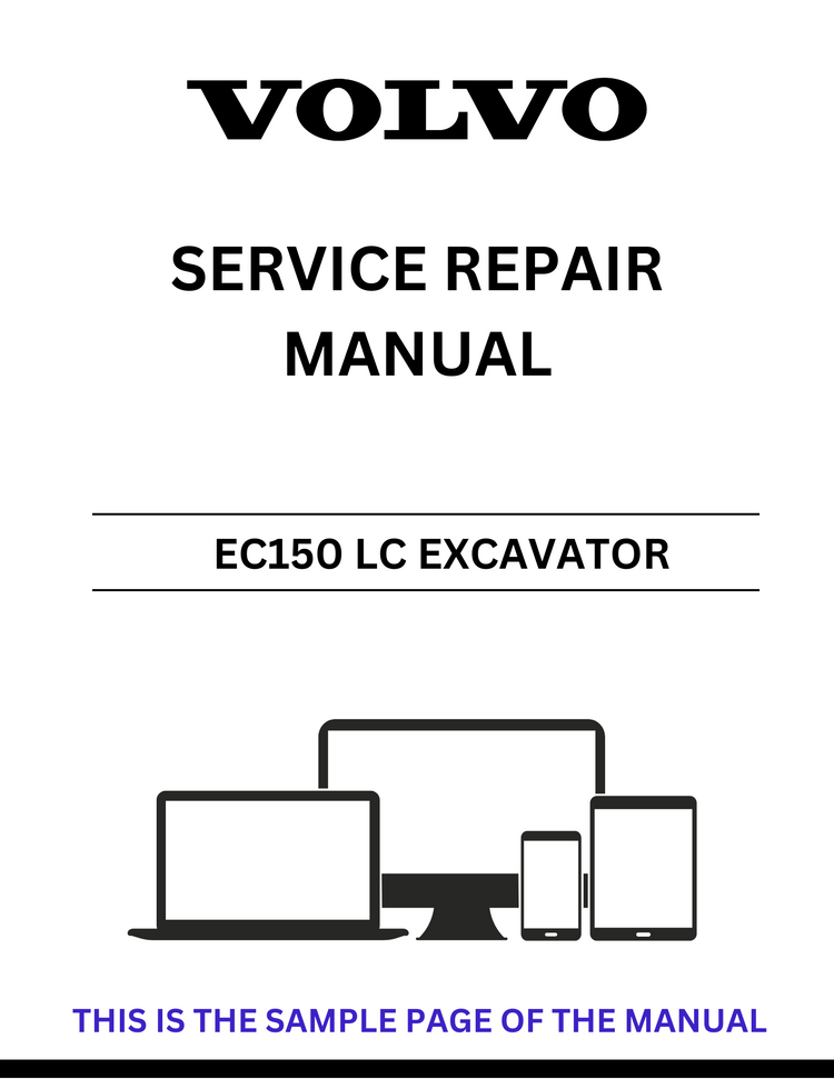 VOLVO EC150 LC EXCAVATOR SERVICE REPAIR MANUAL - PDF FILE