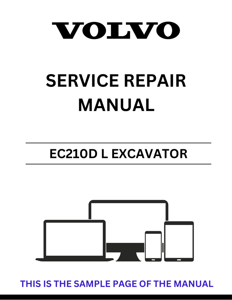 VOLVO EC210D L EXCAVATOR SERVICE REPAIR MANUAL - PDF FILE