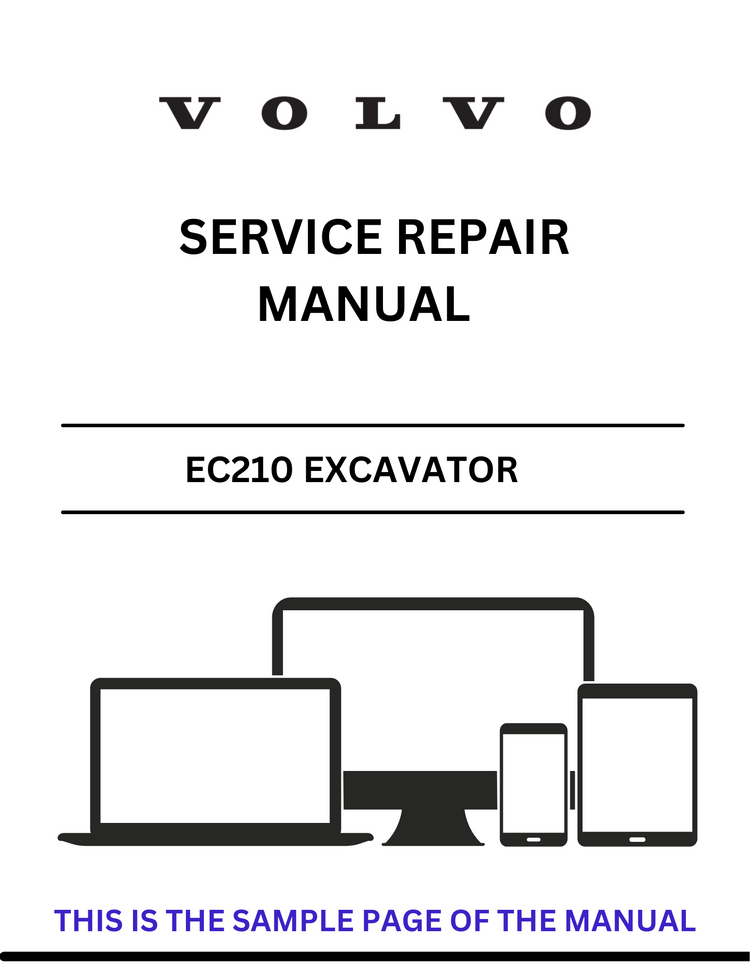 VOLVO EC210 EXCAVATOR SERVICE REPAIR MANUAL - PDF FILE