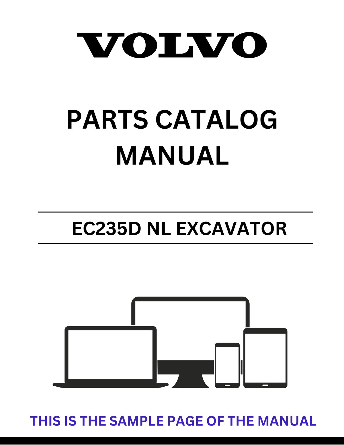 VOLVO EC235D NL EXCAVATOR PARTS CATALOG MANUAL SN 220001-220035 - PDF FILE
