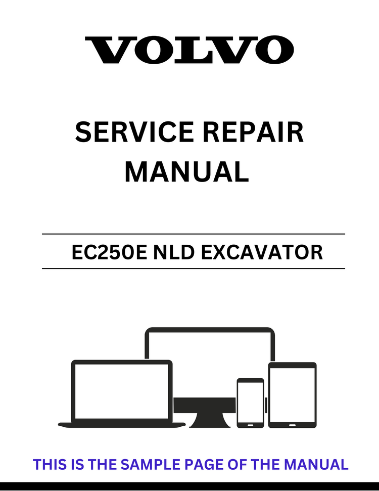 VOLVO EC250E NLD EXCAVATOR SERVICE REPAIR MANUAL - PDF FILE