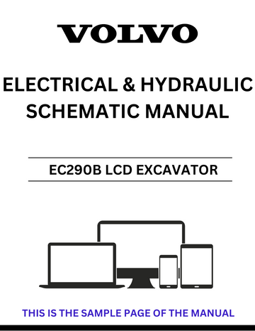VOLVO EC290B LCD EXCAVATOR ELECTRICAL AND HYDRAULIC SCHEMATIC