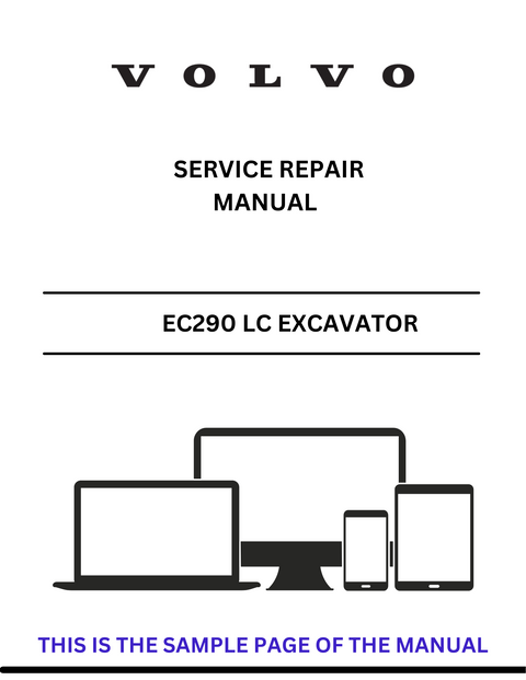 VOLVO EC290 LC EXCAVATOR (EXC) SERVICE REPAIR