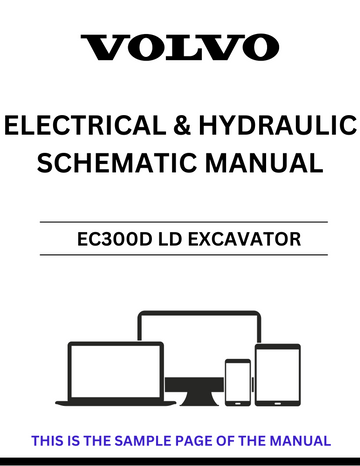 VOLVO EC300D LD EXCAVATOR ELECTRICAL AND HYDRAULIC SCHEMATIC