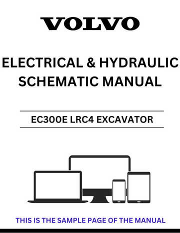 VOLVO EC300E LRC4 EXCAVATOR ELECTRICAL AND HYDRAULIC SCHEMATIC