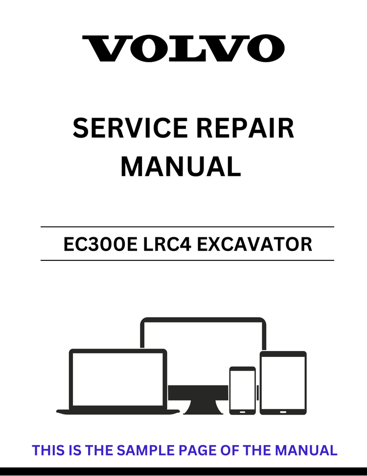 VOLVO EC300E LRC4 EXCAVATOR SERVICE REPAIR MANUAL - PDF FILE