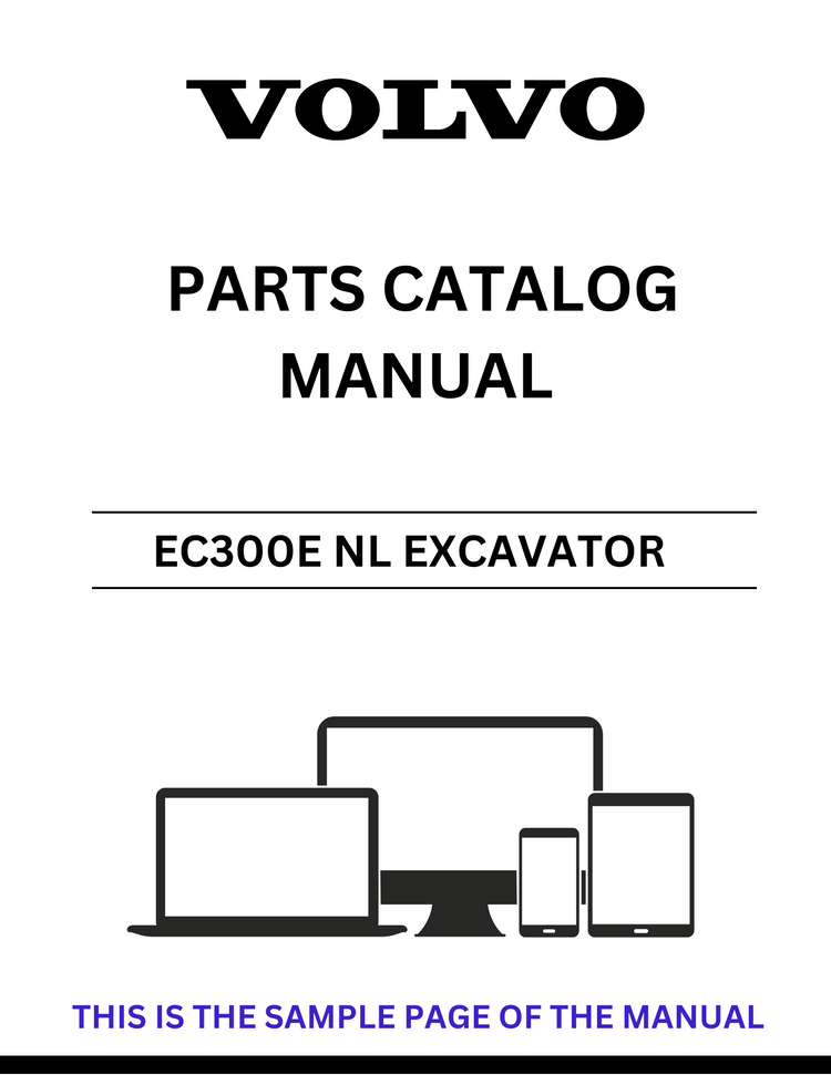 VOLVO EC300E NL EXCAVATOR PARTS CATALOG MANUAL - PDF FILE