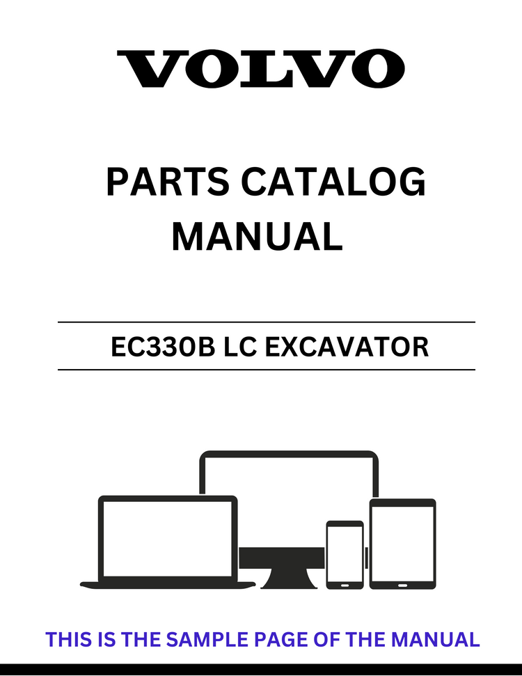 VOLVO EC330B LC EXCAVATOR TOOTH SYSTEM PARTS CATALOG MANUAL - PDF FILE