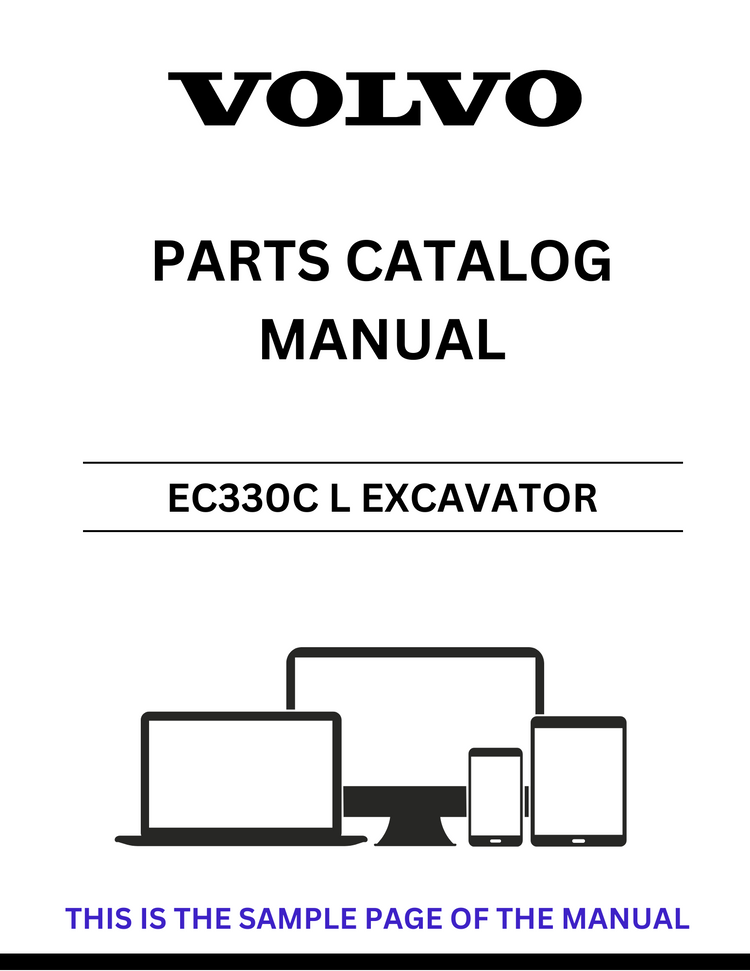 VOLVO EC330C L EXCAVATOR BREAKERS PARTS CATALOG MANUAL - PDF FILE