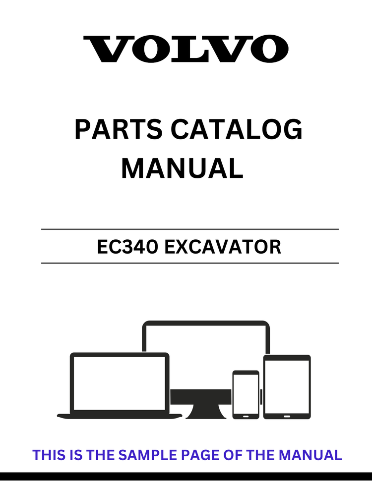VOLVO EC340 EXCAVATOR BREAKERS PARTS CATALOG MANUAL - PDF FILE