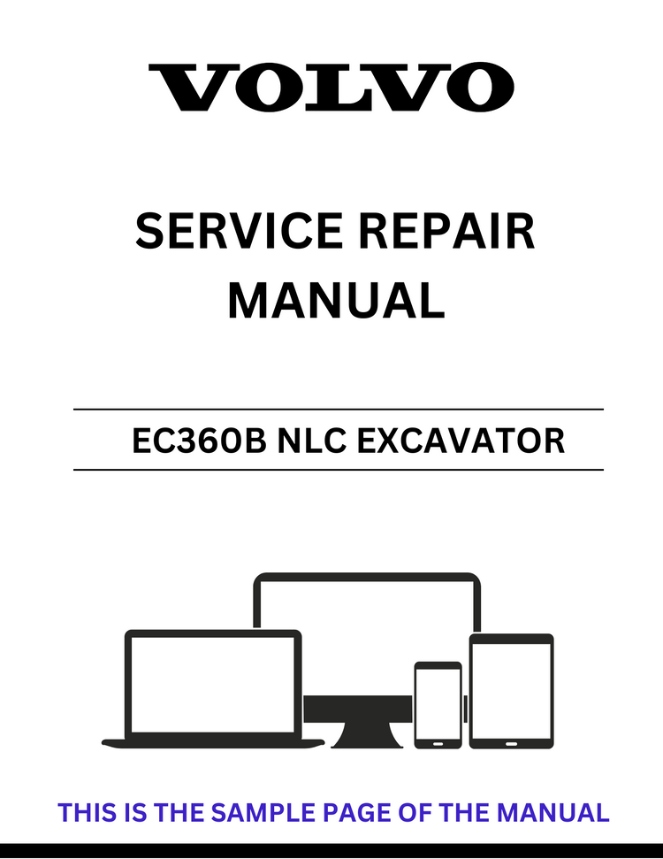 VOLVO EC360B NLC EXCAVATOR SERVICE REPAIR MANUAL - PDF FILE