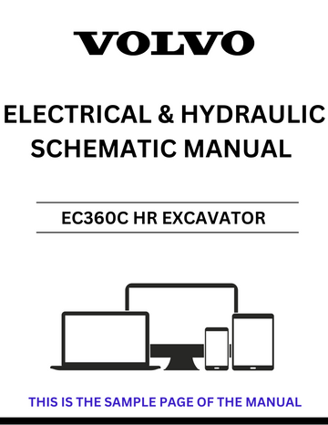 VOLVO EC360C HR EXCAVATOR ELECTRICAL AND HYDRAULIC SCHEMATIC
