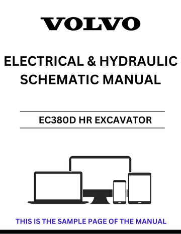 VOLVO EC380D HR EXCAVATOR ELECTRICAL AND HYDRAULIC SCHEMATIC