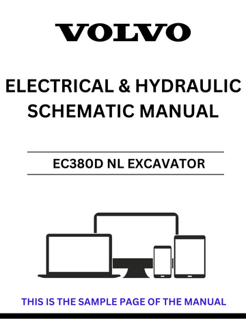 VOLVO EC380D NL EXCAVATOR ELECTRICAL AND HYDRAULIC SCHEMATIC