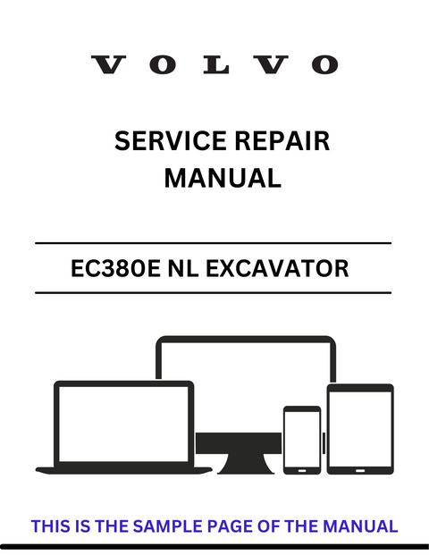 VOLVO EC380E NL EXCAVATOR (EXC) SERVICE REPAIR
