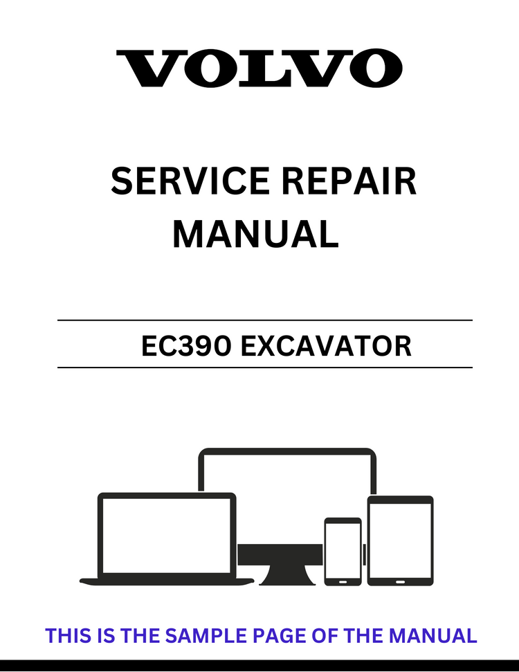 VOLVO EC390 EXCAVATOR SERVICE REPAIR MANUAL - PDF FILE