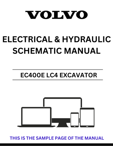 VOLVO EC400E LC4 EXCAVATOR ELECTRICAL AND HYDRAULIC SCHEMATIC