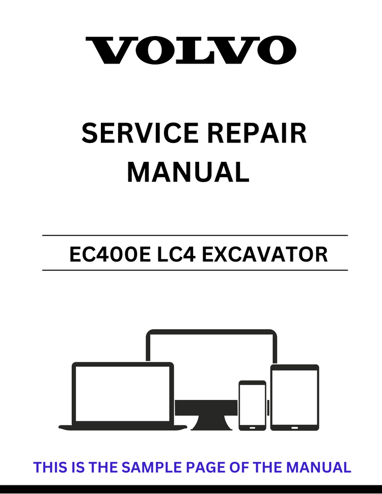 VOLVO EC400E LC4 EXCAVATOR SERVICE REPAIR MANUAL - PDF FILE