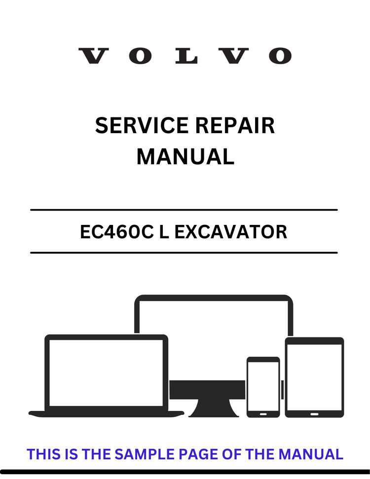 VOLVO EC460C L EXCAVATOR SERVICE REPAIR MANUAL - PDF FILE