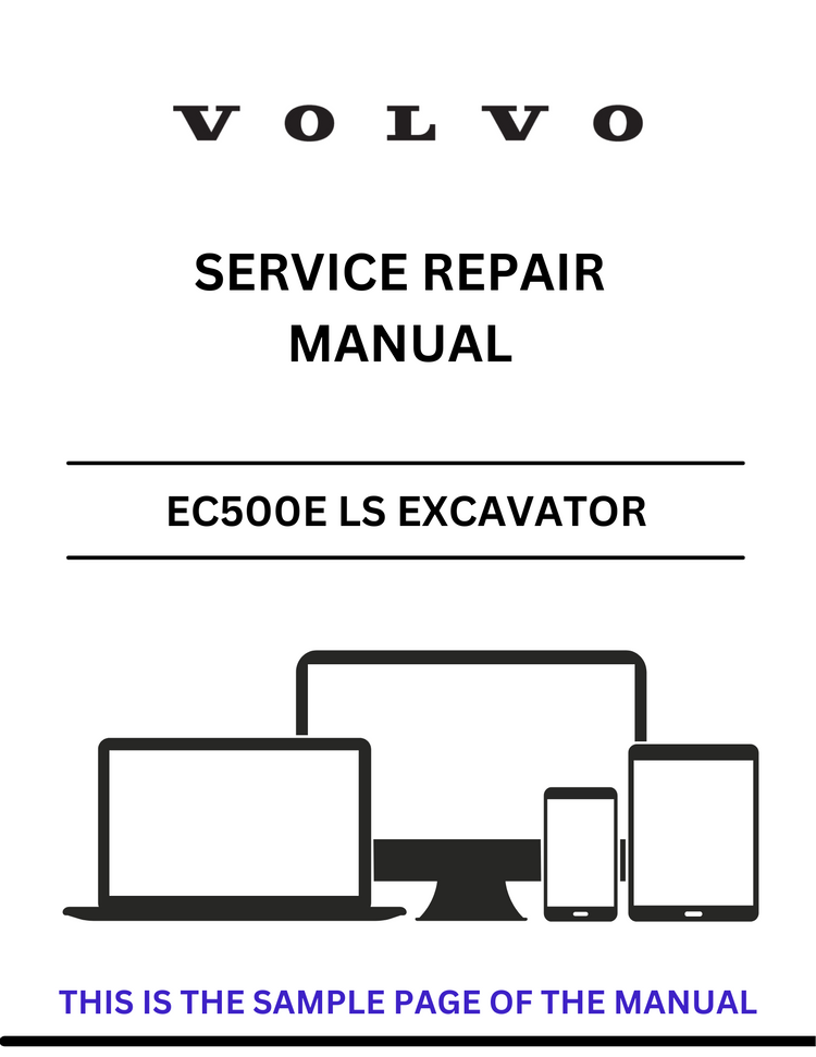 VOLVO EC500E LS EXCAVATOR SERVICE REPAIR MANUAL - PDF FILE
