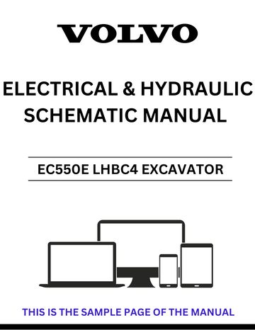 VOLVO EC550E LHBC4 EXCAVATOR ELECTRICAL AND HYDRAULIC SCHEMATIC