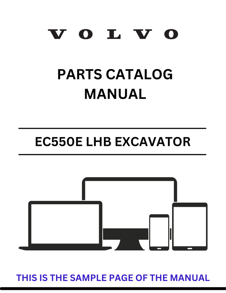 VOLVO EC550E LHB TRACKED PAVER (PAT) OPERATOR MANUAL (PDF FILE)