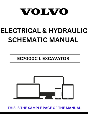 VOLVO EC7000C L EXCAVATOR ELECTRICAL AND HYDRAULIC SCHEMATIC