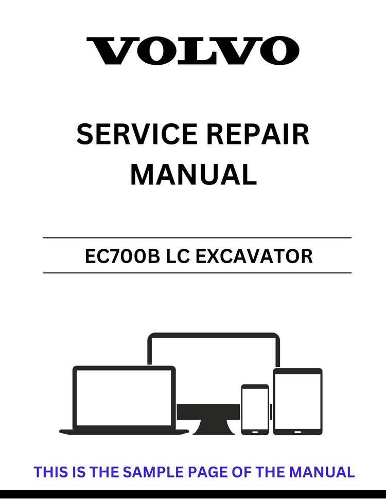 VOLVO EC700B LC EXCAVATOR SERVICE REPAIR MANUAL - PDF FILE
