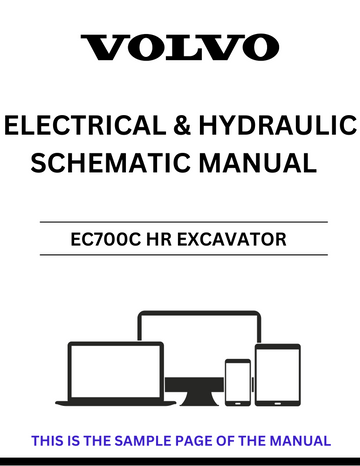 VOLVO EC700C HR EXCAVATOR ELECTRICAL AND HYDRAULIC SCHEMATIC