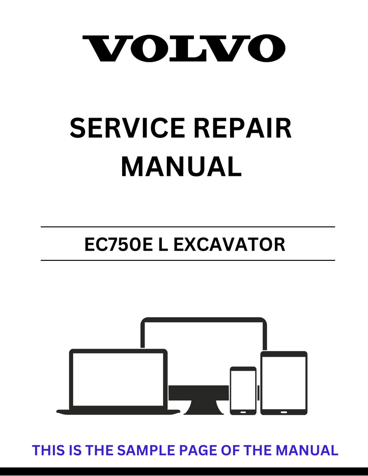 VOLVO EC750E L EXCAVATOR SERVICE REPAIR MANUAL - PDF FILE