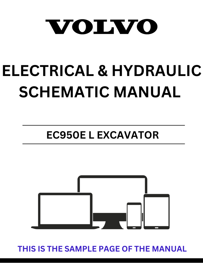 VOLVO EC950E L EXCAVATOR ELECTRICAL AND HYDRAULIC SCHEMATIC