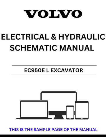 VOLVO EC950E L EXCAVATOR ELECTRICAL AND HYDRAULIC SCHEMATIC